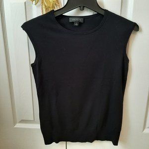 Ann Taylor Black Cap Sleeve Top - S